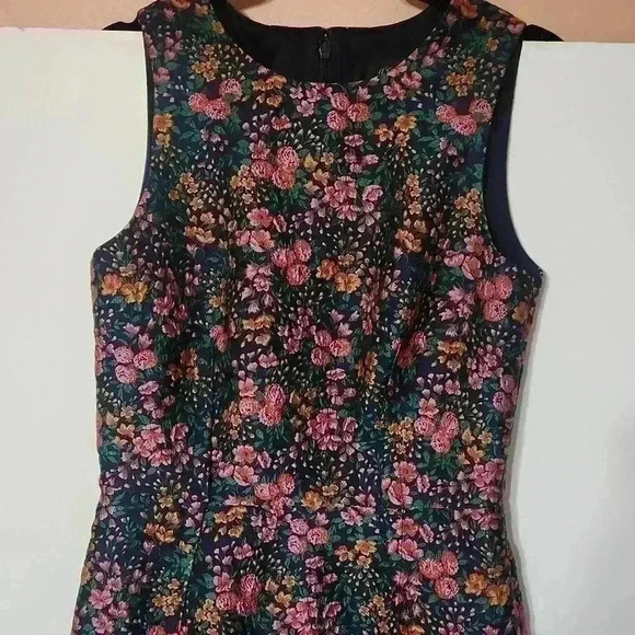 J CREW L2593 NWOT size 00 Stunning HTF  Botanic Jacquard Mayapple Sheath Dress - Picture 5 of 10